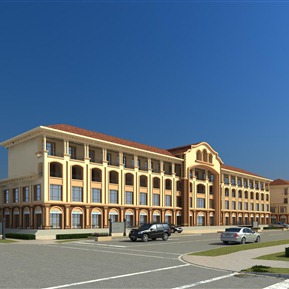 欧式 商业楼 西班牙商服