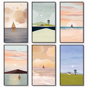 现代 装饰画 水彩装饰画