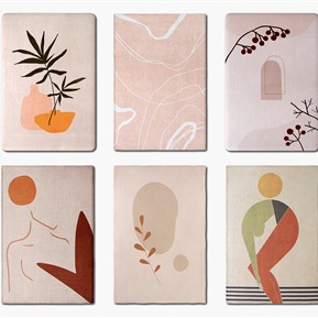 北欧 方形地毯 抽象地毯