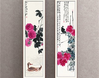 新中式花鸟植物画