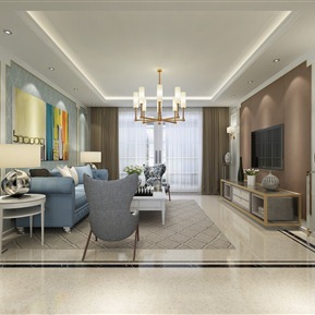 现代 客厅 客餐厅