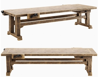 中式防腐木坐凳