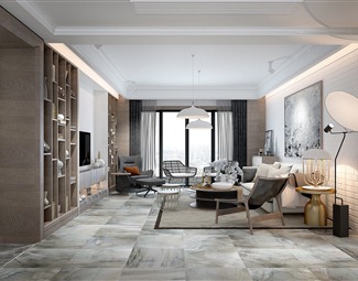 北欧北欧客厅地毯3d模型下载-3d溜溜网