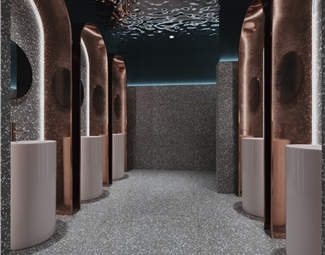 现代卫生间洗手台3d模型下载