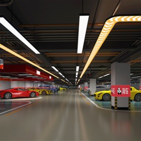 现代 停车场 地下车库 店停车场