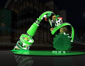 现代 美陈 啤酒瓶 点美陈 艺术装置