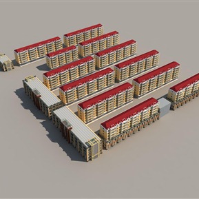 现代 鸟瞰图 小区鸟瞰