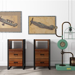 工业LOFT 床头柜