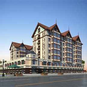 欧式 住宅区 住宅沿街