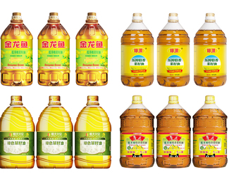 现代 食用油 油桶 菜油 调味品组合 调料瓶 老抽 蚝油 陈醋 香油 调