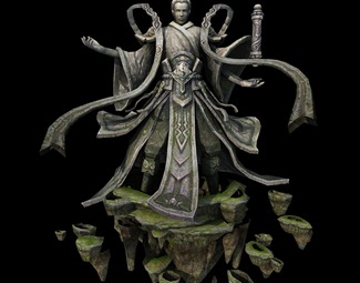 中式人体雕像