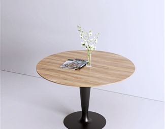 现代实木圆餐桌