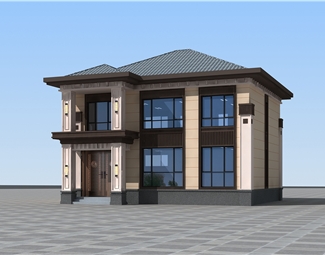 新中式别墅二楼