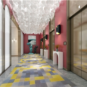 现代 电梯厅 时尚电梯厅