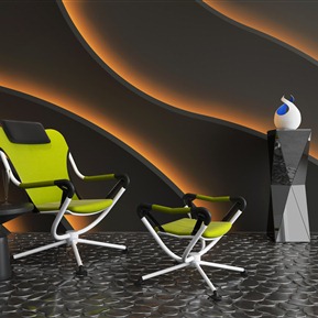 现代 办公椅 休闲椅子茶几组合