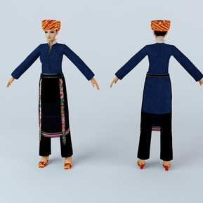 现代 女人 少数民族服饰