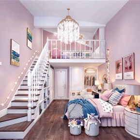 简欧 儿童房 儿童房女儿房