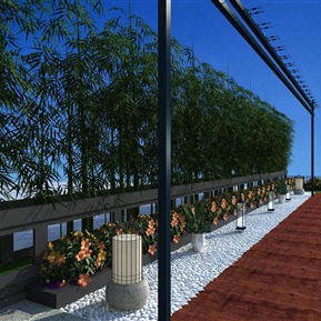 现代 竹子 竹林景观