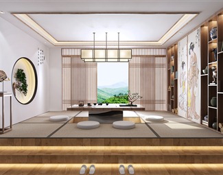 日式日式茶室空间