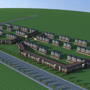 欧式 住宅区 住宅鸟瞰