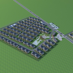 现代 鸟瞰图 别墅鸟瞰