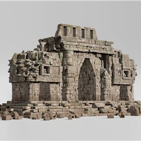 简欧 废墟 古代废墟城墙