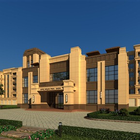 欧式 售楼处建筑 会所售楼处