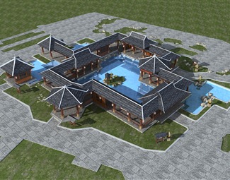 中式古建筑长廊