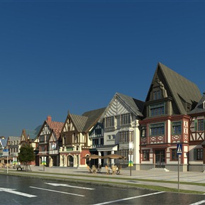 欧式 商业街 商业