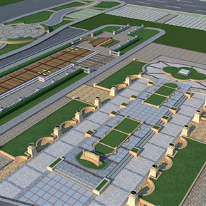 欧式 鸟瞰图 多个细化导入用