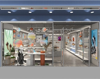 现代鞋店店铺