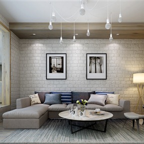 现代 客厅 客厅沙发茶几组合