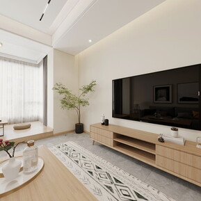 现代 客厅 客餐厅