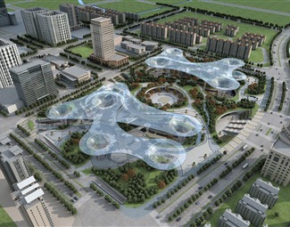 现代公园建筑景观
