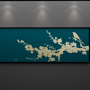 新中式 装饰画 金色装饰画