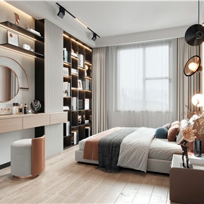 现代 卧室 主卧室