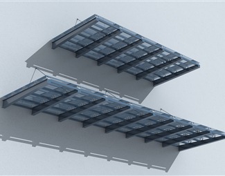 点式玻璃雨棚模型