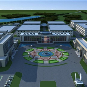 现代 广场 玻璃办公楼