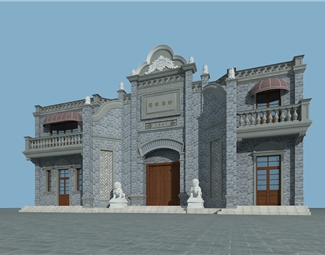 简欧民国建筑大门