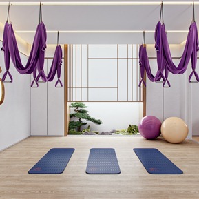 现代 瑜伽室 极简健身房瑜伽室休息区