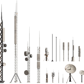 现代 信号塔 天线雷达信号塔