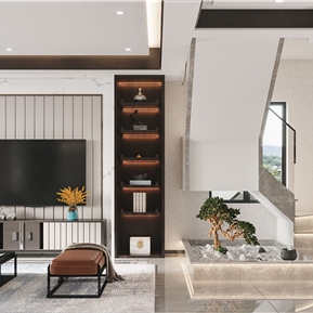 新中式 客餐厅 别墅客餐厅