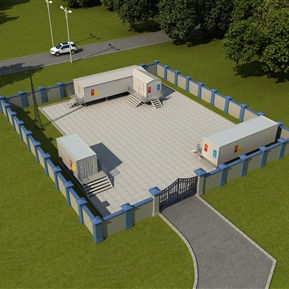 现代 厂房 厂区鸟瞰