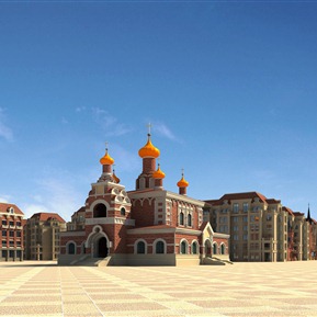 欧式 教堂 教堂商业区