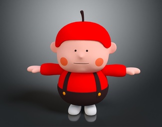 现代 游戏角色 苹果小孩 儿童 孩子