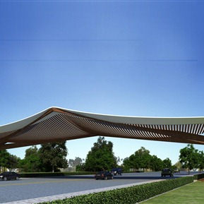 现代 大门 大门入口