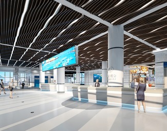现代现代机场接待大厅