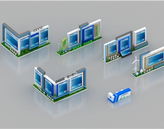 现代 灯箱 接待台灯箱