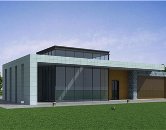 现代单层办公楼