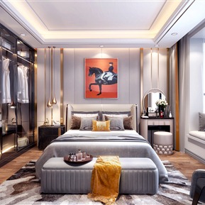 轻奢 卧室 主卧室